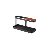 YAMAZAKI Višenamjenski stalak s detaljima od bukovine Tower Rack, crni