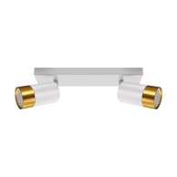 Stropna svjetiljka Puzon, 2XGU10, bijela/zlatna