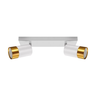 Stropna svjetiljka Puzon, 2XGU10, bijela/zlatna