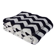 Tamno plavi prekrivač s uzorkom, 130x170 cm