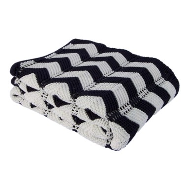 Tamno plavi prekrivač s uzorkom, 130x170 cm