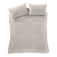 CATHERINE LANSFIELD Posteljina Seersucker za bračni krevet 200x200 cm Bež