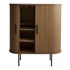 UNIQUE FURNITURE Smeđa vitrina za vino u dekoru hrasta s kliznim vratima, 100x118x40 cm Nola