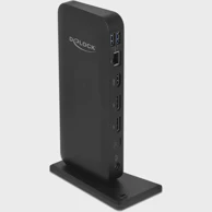 DELOCK Docking stanica USB-C, DisplayPort/HDMI/USB-C/USB-A, crna