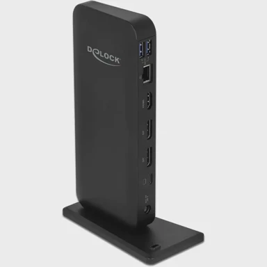 DELOCK Docking stanica USB-C, DisplayPort/HDMI/USB-C/USB-A, crna