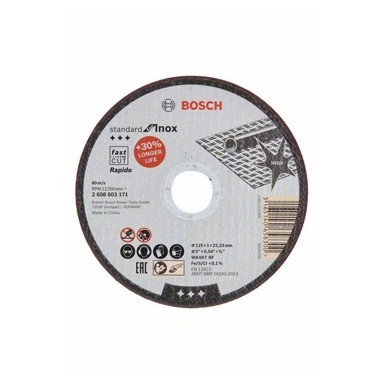 BOSCH Inox Rezna ploča za inox 125x1x22.23mm, ravna SF
