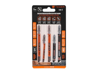 EG Set listova ubodne pile - tip: t - metal/drvo (5 kom.)