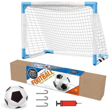 MADEJ Dječji nogometni gol 013777, 60 × 45 × 45 cm, s loptom, pumpom i klinovima