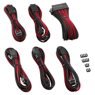 CABLEMOD Set kablova PRO ModMesh, crveno/crni