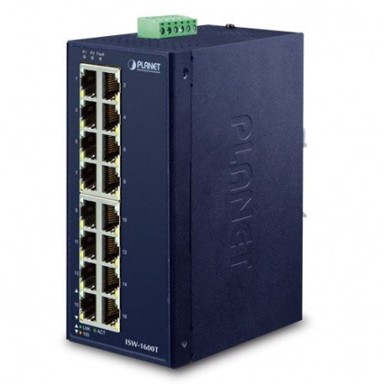 PLANET Industrijski switch, 16 portova, 16x 100Mbps RJ45