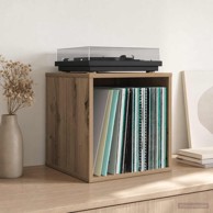 Kutija za vinilne albume, 2 kom., 37x36,5x38 cm, hrast artisan