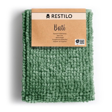 RESTILO Zelena kupaonska prostirka 50x70 cm Bati