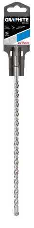GRAPHITE Svrdlo za beton SDS plus S4 Quatro, 14 x 400 mm