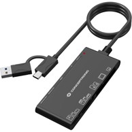 CONCEPTRONIC Čitač kartica 7-u-1, USB-A/USB-C 3.2, crni