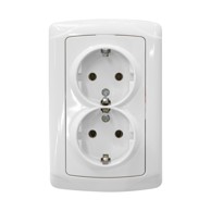 Utičnica podžbukna dvostruka CARMEN C-056 bijela