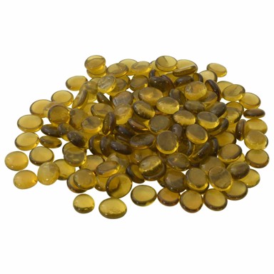 Stakleni nugget, 17-19 mm, žuta