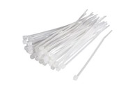 EURO TOOLS Vezice za kabele, V24012, 130 x 4 mm, 100 kom, bijele