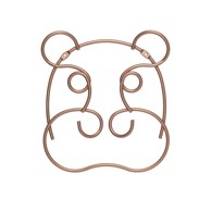 METALTEX Željezna zidna kuka u bakrenoj boji Hippo