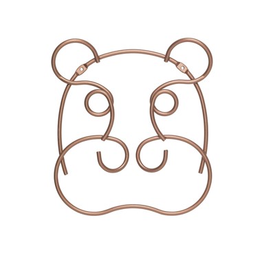 METALTEX Željezna zidna kuka u bakrenoj boji Hippo