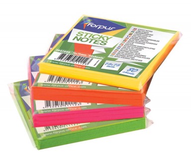 Samoljepivi blok 75 x 75 mm, neon, narančasta