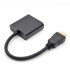 SLOMART Adapter VGA ž na HDMI m 15 cm, crna