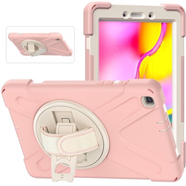 NIKCORP Robusna zaštitna futrola za Samsung Galaxy Tab A 8.0 sa stalkom i naramenicom 360° rotacija, ružičasta