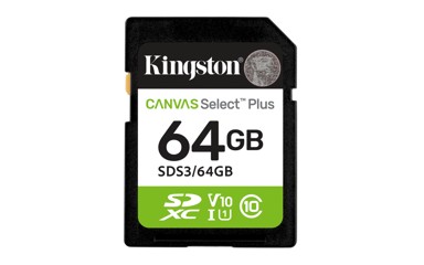 KINGSTON Memorijska kartica Canvas Select Plus SD, 64 GB, UHS-I, 100 MB/s