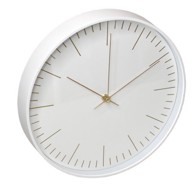 Sat zidni 31,5 cm, bijelo/zlatni