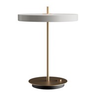 UMAGE Bijela LED stolna lampa s mogućnosti zatamnjivanja s metalnim sjenilom (visina 41, 5 cm) Asteria Table 