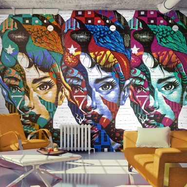 Foto tapeta Colorful Faces 300x210