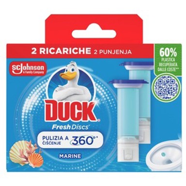 DUCK Gel za čišćenje i osvježavanje WC školjke Fresh Discs, punjenje, 72 ml, Marine
