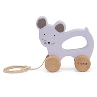 TRIXIE Igračka na uzici Mrs. Mouse, 10 x 15 x 6 cm, FSC drvo, dob 12m+
