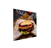 TMK Staklena zaštita za štednjak ili ploču za kuhanje 50x52, hamburger