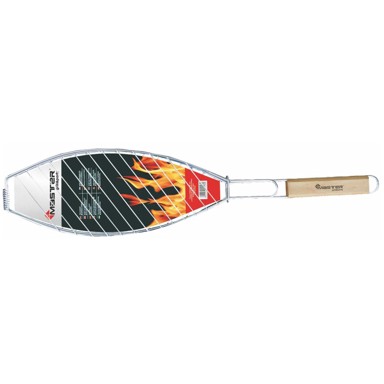 MASTER GRILL Rešetka za pečenje ribe, 68 cm, kromirani čelik