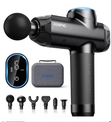 RENPHO Uređaj za masažu RENGA-PEU-R-C001-BK, 2500 mAh, crni