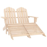 ADIRONDACK Vrtni dvosjed s otomanom od jelovine