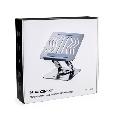 WOZINSKY WRS-CPY84SB Premium aluminijski stalak za laptop + stalak za mobitel gratis, srebrna