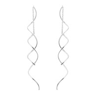 Spiralne naušnice KP4319, srebrne