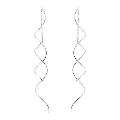 Spiralne naušnice KP4319, srebrne