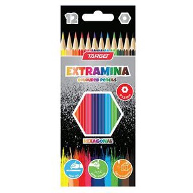 TARGET Extramina Drvene bojice, šesterokutne, 12/1