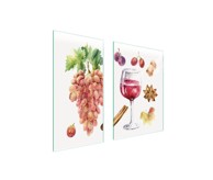 TMK Staklena zaštita za štednjak ili ploču za kuhanje 75 x 52 cm, vino