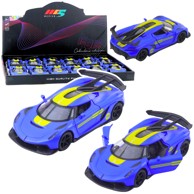 Metalni trkaći sportski auto s vratima na otvaranje, 1:32, plavi