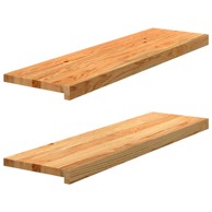 Prozorske klupice 2 kom svijetlosmeđe 90x30x2 cm masivne hrast