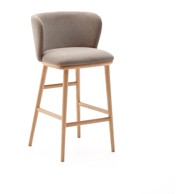 KAVE HOME Svjetlo smeđa barska stolica (visine sjedala 65 cm) Ciselia 