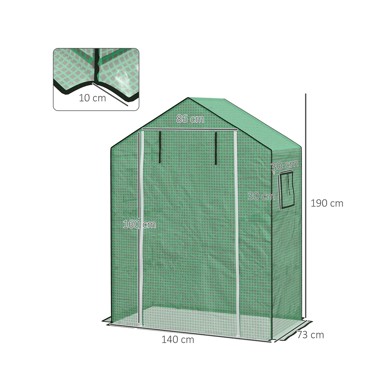 AGA Vrtni folijarnik 140 x 73 x 190 cm