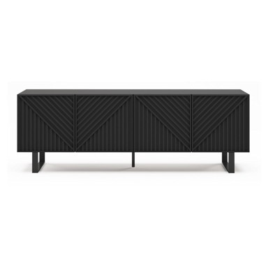 MARCKERIC Crna TV komoda 161x55x35 cm Peta