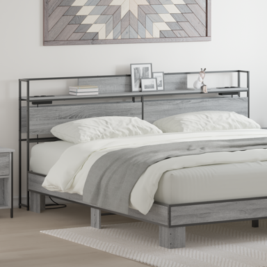 Uzglavlje za krevet, 200 cm, sivi hrast sonoma