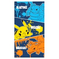 Ručnik za plažu BLASTOISE PIKACHU & CHARIZARD 140x70cm