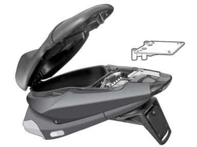 SHAD Nosač za gornji kofer za Piaggio NRG 50 LC DD mc3 power, NRG 50 AC DT mc3 power, NRG 50 LC DD mc3 power purejet, NRG 5
