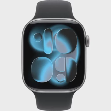 APPLE Watch Series 11, sivi, aluminij, 46 mm, Sports narukvica crna M/L